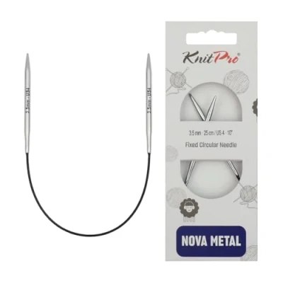 Imagen de KnitPro Agujas Circulares Nova Metal (25cm, 3.50) 1 Unidad