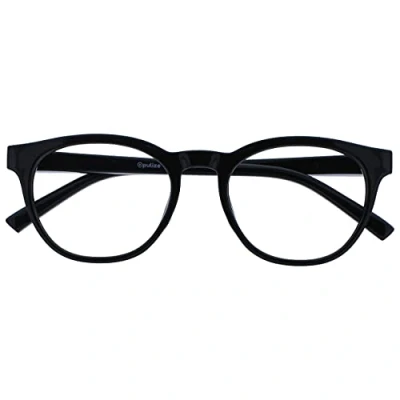 Imagen de OPULIZE Blu Gafas con Bloqueo de Luz Azul Montura Redonda Negra Bisagras Muelle Mejoran el Sueño Ordenador Gaming Antirreflejante Hombre Mujer B5 1 +0.00