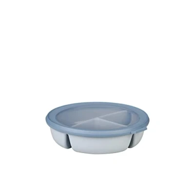 Imagen de Mepal Cuenco Bento 3 compartimentos múltiple Cirqula Caja hermética de almacenamiento alimentos Táper para separar la comida Meal prep containers &amp; recipientes Nordic blue