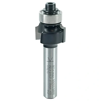 Imagen de ENT 14280 Fresa de redondeo, en carburo, vástago (S) 8 mm, diámetro (D) 16,7 NL 9,5 R 2 SL 32 con rodamiento bolas