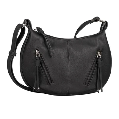 Imagen de brand.value CAIA, Bolso Bandolera para Mujer, Negro, 25x9,5x21