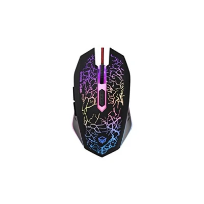 Imagen de Raton Gaming Mouse Ratón con Sensor Optico para Juegos 2400 DPI Cableado 1,50m.Ergonómico, Iluminacion LED MEETION MT M930
