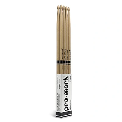 Imagen de ProMark Classic Forward 5A Hickory Drumsticks, Oval Wood Tip, 4 Pack