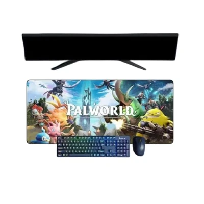 Imagen de Palworld Alfombrilla de ratón para (800 x 300 mm, impermeable, 3 base goma antideslizante, superficie texturizada