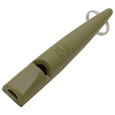 Imagen de ACME Silbato para perros n.º 210,5 con instrucciones (idioma español no garantizado), original de Inglaterra: alto y gran alcance (Olive Drap)
