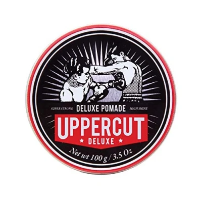 Imagen de Uppercut Deluxe, Pomada Profesional a Base de Agua para Crear Looks Clásicos y Atemporales, Fijación Fuerte Brillo Elevado, Producto el Cabello Hombre 100g