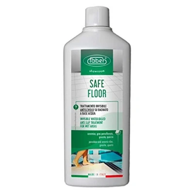 Imagen de Faber Safe Floor líquido antideslizante para suelos de cerámica, gres y granito, cuarzo con tratamiento superficies sílice, antideslizantes, 1 L