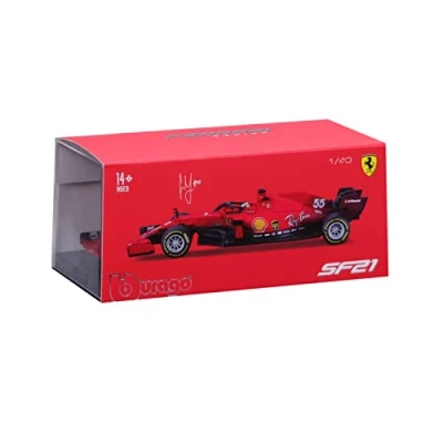 Imagen de Burago May Cheong GROUP BBURAGO 1/43 Fórmula 1 con Casco #Sainz Vehículo para Niño a Partir de 3 años 36828S, Ferrari SF 1000 #SANZ 2021