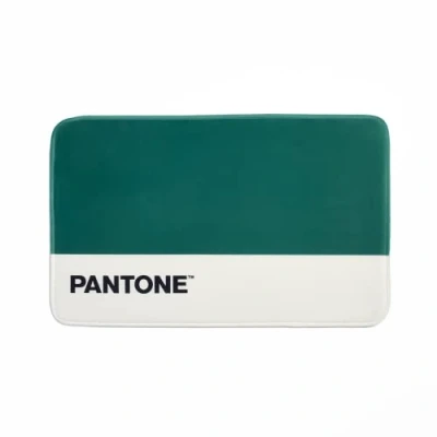 Imagen de Pantone™ alfombra de baño antideslizante espuma viscoelástica, absorbente y suave con parte trasera goma lavable ideal también como moderna para salón salón, 80 x 50 cm,