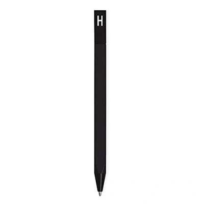 Imagen de Design Letters bolígrafo de tinta negra grabada personalizable (A Z), negro con inicial, para negocios, escritura, graduación, diario, firma, bolígrafos ideales