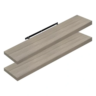 Imagen de WOLTU Estanteria Pared, Estante Flotante, Juego de 2 Pared Madera MDF, para salón, Cocina, Pasillo RG9315grdc