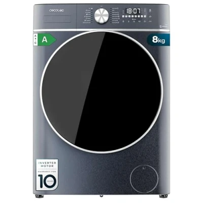 Imagen de Cecotec Lavadora 8Kg Carga Frontal Bolero DressCode 8800 Inverter Ice Blue A. 2000W, 1400rpm, 16 Programas, Bajo Consumo, Motor Plus, Vapor, Lavado Inteligente y Display Táctil XXL