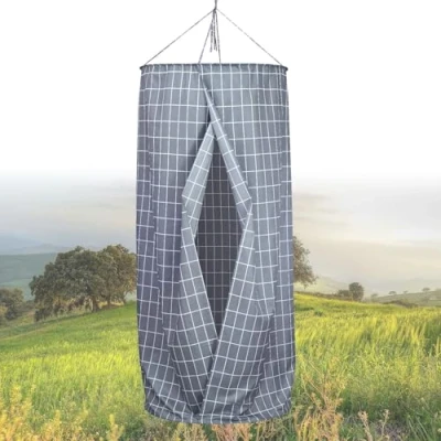 Imagen de Koncey Acampar Tienda de Ducha Camping Portátil Vestuario Impermeable Desplegable Pop Up para Privacidad al Aire Libre 80 x 200cm (Color : A)