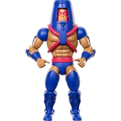 Imagen de Masters of the Universe Origins Cartoon Collection Man E Faces Figura de Acción, guerrero heroico 14cm inspirado en la serie televisión los80, cara cambiable, minicómic, JBM80