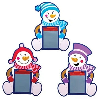 Imagen de Baker Ross Pizarras Mágicas Muñeco de Nieve (paquete 8) Artes y manualidades navideñas