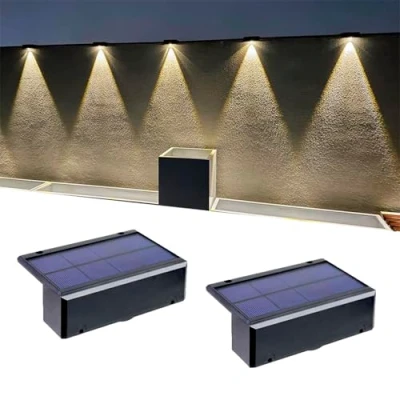 Imagen de kpslucerna 2 lámparas solares para exteriores, IP65, lámpara de pared solar luz decorativa jardín, blanca cálida, exterior, iluminación solar,