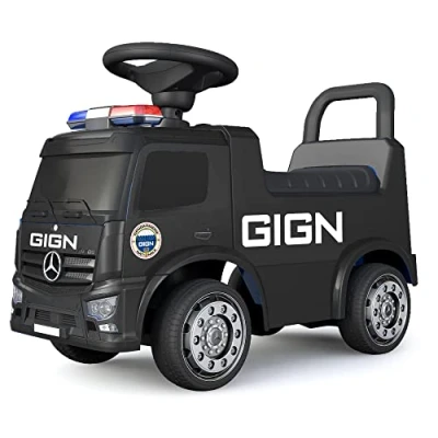 Imagen de TURBO CHALLENGE Mercedes Antos GIGN Andador 119218 Ruedas Libres Negro Máximo 25 kg Plástico Pilas no Incluidas Juguete para niños Regalo A Partir de 12 Meses