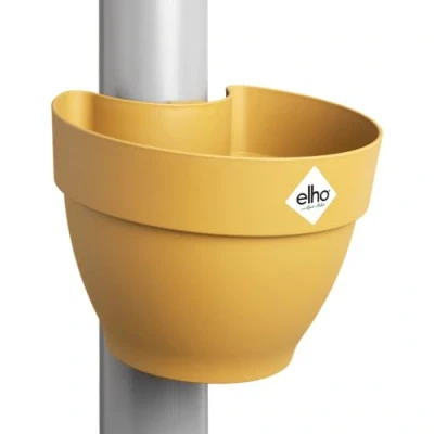 Imagen de Elho Vibia Campana Drainpipe Clicker 40 Macetero por Exterior Ø 21.6 x H 16.3 cm Amarillo/Honey Yellow