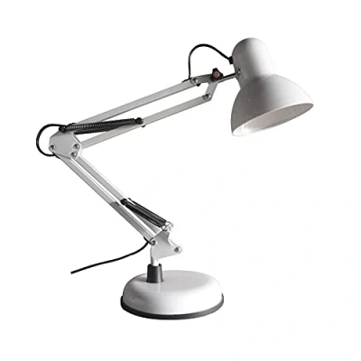 Imagen de wonderlamp Flexo Blanco articulado Avati, Lámpara Escritorio retro vintage, Cuerpo y cabezal Articulable, Bombilla 1xE27, W F000025