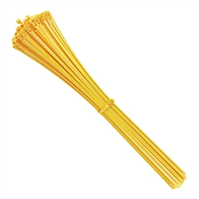 Imagen de intervisio Bridas de Plastico para Cables Reutilizables, 540mm x 7,6mm, Grandes Largas, Amarillo, 100 Piezas