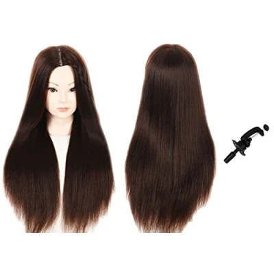 Imagen de Cabeza de peluquería pelo sintético para 71 cm con clip gratis