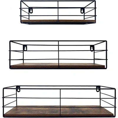 Imagen de EYMPEU Estanterias de Pared, Estantes Flotantes Pared Set 3, Apto para Sala Estar, Dormitorio, Cocina, Baño, Ahorre Espacio en El Hogar