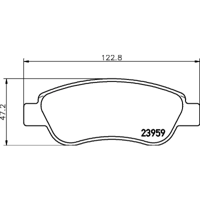 Imagen de HELLA 8DB 355 012 141 Juego de pastillas freno no preparado para indicador desgaste con tornillos pinza accesorios TOYOTA: Aygo