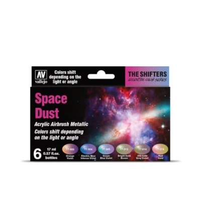 Imagen de Vallejo The Shifters Set de Pintura Acrílica Space Dust. Kit 6 Colores Acabado Metalizado para Aerógrafo en Botellas 17 Ml Pintar Figuras Fantasía y Wargames