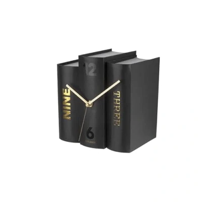 Imagen de Karlsson KA5729 Book Reloj de Mesa, Papel, Color Negro, tamaño único