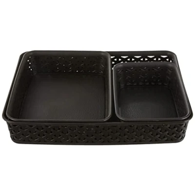 Imagen de Curver Set de 3 Bandejas Organizadoras MyStyle A4 + A5 A6 Rectangulares Color Chocolate