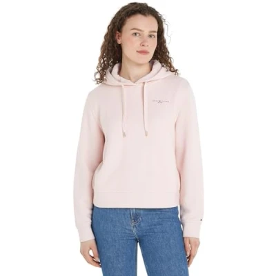 Imagen de Tommy Hilfiger 1985 RLX Mini Corp Logo Hoodie WW0WW40274 Sudadera con Capucha, Rosa (Whimsy Pink), XS para Mujer