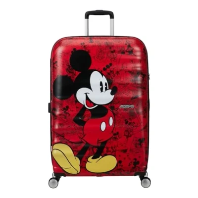 Imagen de American Tourister Wavebreaker Disney Spinner Trolley, Talla: One Size, Mickey comics red