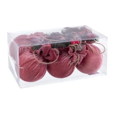 Imagen de Bolas de Navidad Multicolor Rosa Pana Foam 6 x cm (6 Unidades)