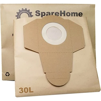 Imagen de SpareHome® 5 Bolsas de alta filtración 30L reemplazo para aspiradoras humedas y secas Vacmaster