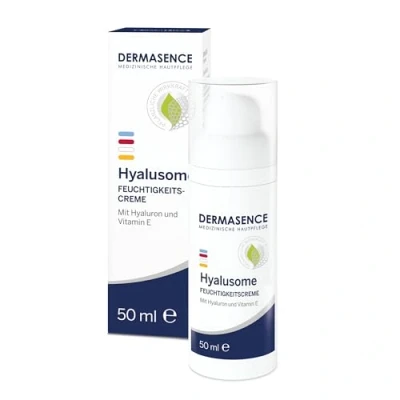 Imagen de DERMASENCE Hyalusome Crema hidratante de 50 ml Cuidado facial con efecto antiedad para la piel deshidratada Previene formación arrugas ácido hialurónico y vitamina E