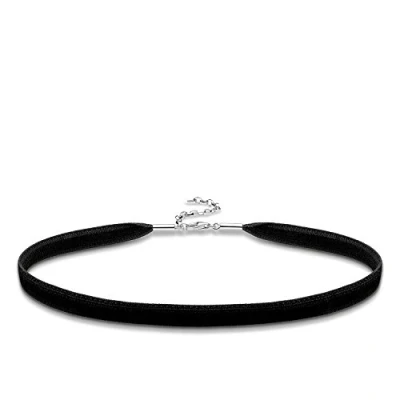 Imagen de Thomas Sabo Gargantilla de terciopelo con cadena para mujer, plata ley 925, negro, KE1728 331 11 L36v