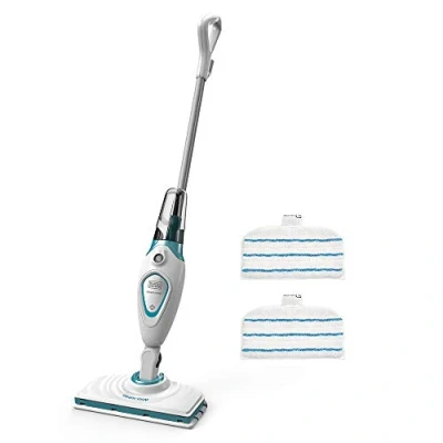 Imagen de BLACK+DECKER FSM1615 QS Mopa a vapor con 2 almohadillas de microfibra, 1300W, Multi superficies, Tiempo calentamiento 20 seg, Cabezal giratorio 180, Depósito 350 ml, Limpieza perfecta