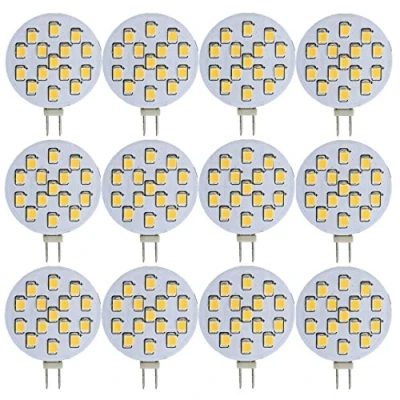 Imagen de TRANGO Juego de 12 bombillas LED G415 2.5*12 casquillo G4 para halógenas MR16 repuesto voltios AC/AC 2,5 vatios 250 lúmenes 3000 K blanco cálido, luces empotradas, techo