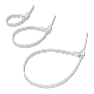 Imagen de KabelDirekt Pack de 3 bridas reutilizables con alta resistencia a la tracción (bridas cable y desmontables para un uso sostenible, blanco) 3x40 unidades, 150, 200mm x 7,4mm