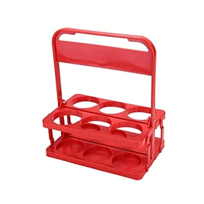 Imagen de Chiyyak Portabotellas, cesta plegable para botellas de vino, botella cerveza, portabotellas 6 botellas, bar, exterior, pícnic, fiesta