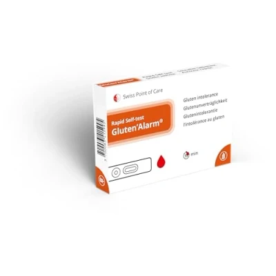 Imagen de Swiss Point Of Care Gluten&#039;Alarm gluten self test rápido para la detección de intolerancia al y enfermedad celíaca, auto uso doméstico.