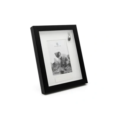 Imagen de Zilverstad Marco de fotos para mascotas con urna cenizas 10x15 pp negro