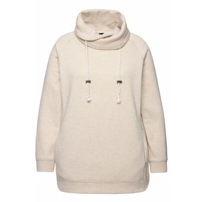 Imagen de Ulla Popken MIT Stehkragen Lange ÄRMEL Sudadera, Mujer, Talla: 64/66, Nature melange