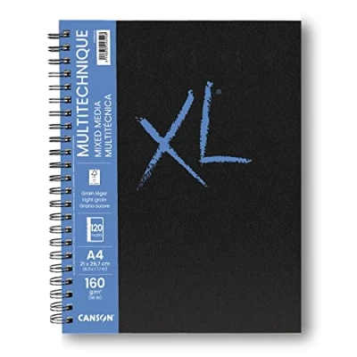 Imagen de Canson XL Mix Media Cuaderno A4 60 hojas Ligero 160g, Blanco, C31200L022