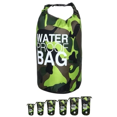 Imagen de DonDon Dry Bag Bolsa Impermeable 2l, 5l, 10l, 15l, 20l, 30l con Bandolera camuflar 10 litros