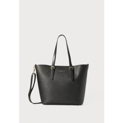 Imagen de Bugatti Ella bolso shopper grande bag in bag, de mano para mujer estilo saffiano en piel sintética, negro