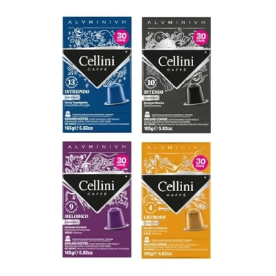 Imagen de Café Cellini Cápsulas de Aluminio Compatibles Nespresso Kit Degustación 120pcs