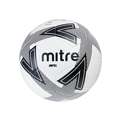 Imagen de Mitre Impel L30P Football, Highly Durable, Shape Retention, White/Black, 5
