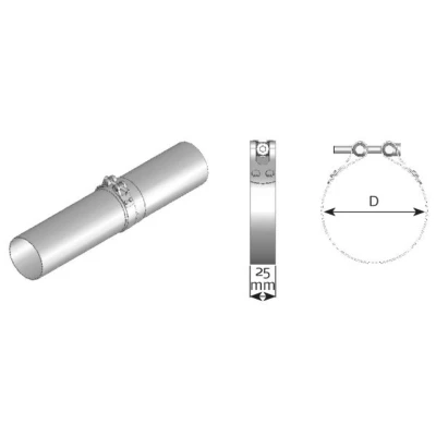 Imagen de Pieza de sujeción, sistema escape DINEX 99892