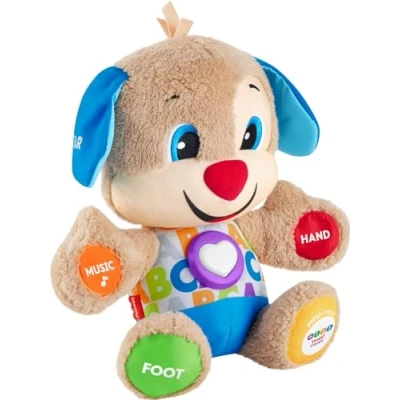 Imagen de Fisher Price Laugh &amp; Learn Smart Stages Juguete Educativo para bebé, Musical de Peluche niños a Partir 6 Meses, multilingüe, Sueco, danés, finlandés, Noruego,